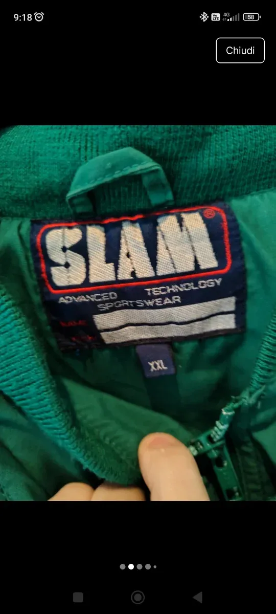 Giubbotto impermeabile Slam verde/blu