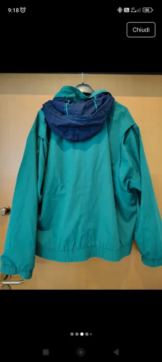 Giubbotto impermeabile Slam verde/blu