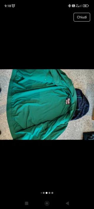 Giubbotto impermeabile Slam verde/blu