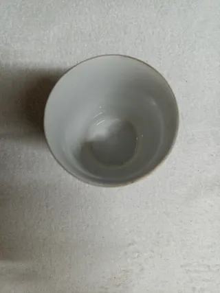 Bicchiere porcellana bianco decoro oro