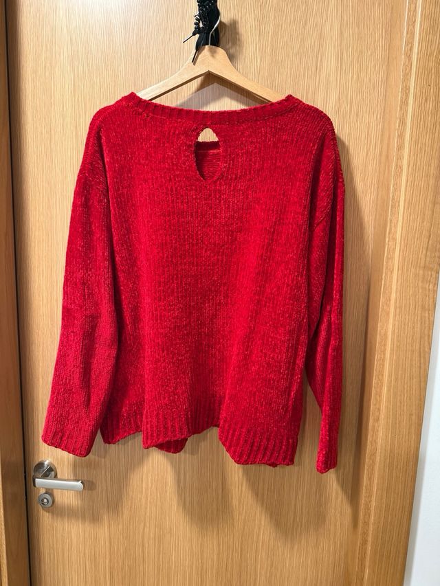 Jersey rojo efecto terciopelo