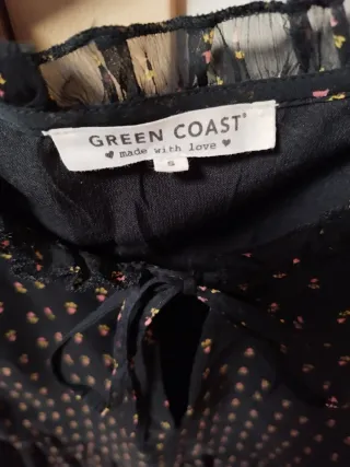 Vestido negro con flores S