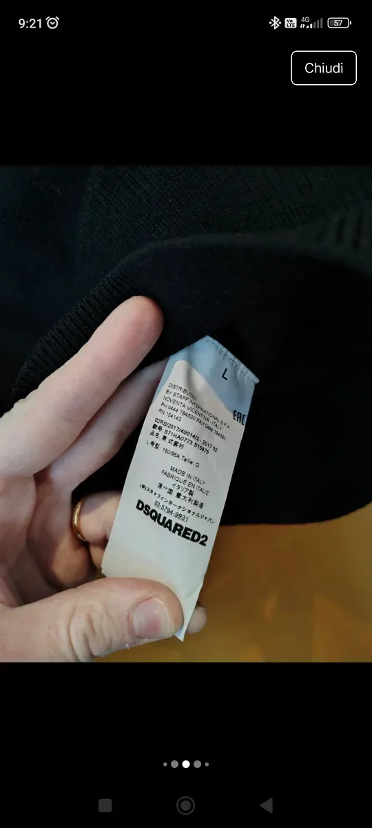 Dsquared2 Lupetto Taglia L in lana