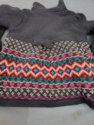 Casaco de malha infantil com padrão