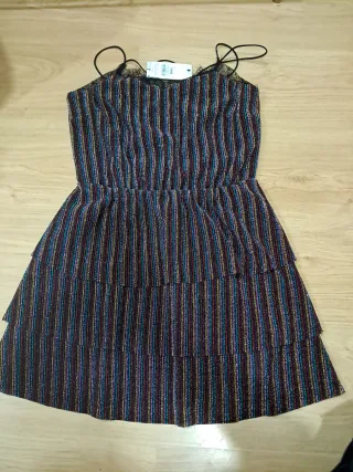Vestido Sfera Talla L Rayas Multicolor