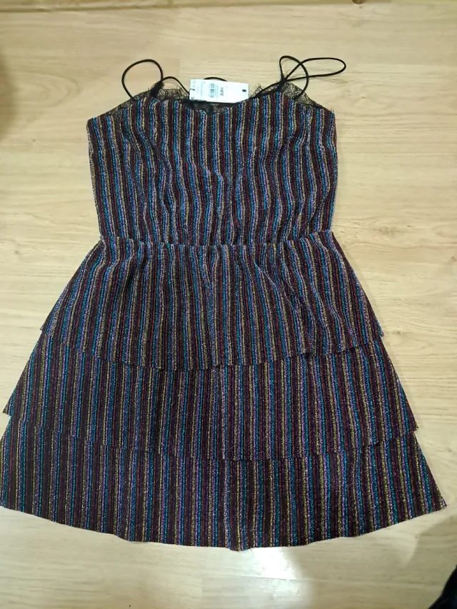 Vestido Sfera Talla L Rayas Multicolor