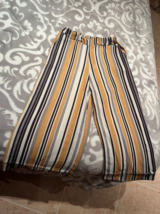 Pantalones anchos rayas S/M