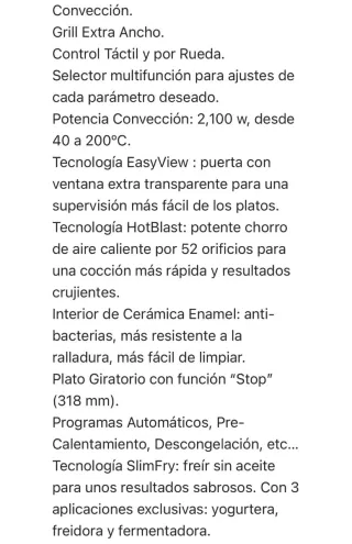 Horno Microondas y Convección Samsung