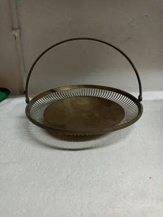 Portafrutta vintage ottone diametro cm 23