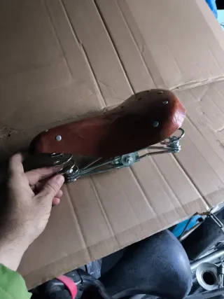 Sillín Bicicleta Cuero Vintage