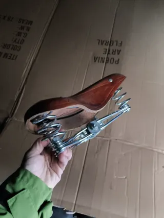 Sillín Bicicleta Cuero Vintage