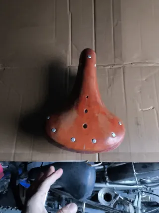 Sillín Bicicleta Cuero Vintage