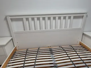 Struttura letto con rete e 2 comodini