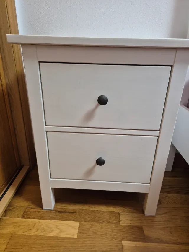 Struttura letto con rete e 2 comodini