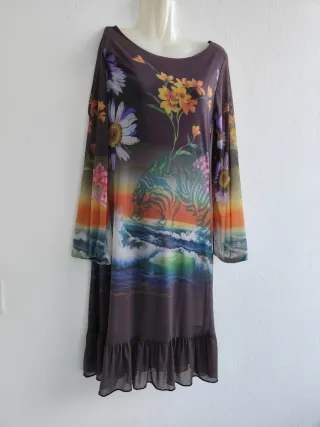 Vestido Desigual Midi Artístico su estampado