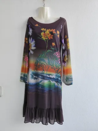 Vestido Desigual Midi Artístico su estampado