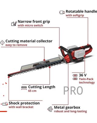 Tagliasiepi a batteria 65cm 36V Einhell