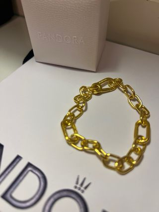 Pulsera Pandora Dorada Eslabones 19cm