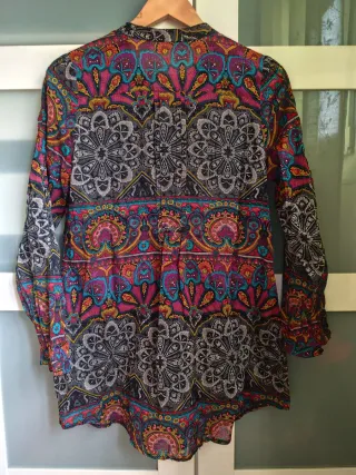 Blusón estampado largo multicolor