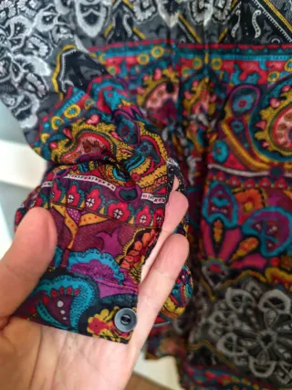 Blusón estampado largo multicolor