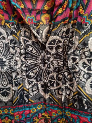 Blusón estampado largo multicolor