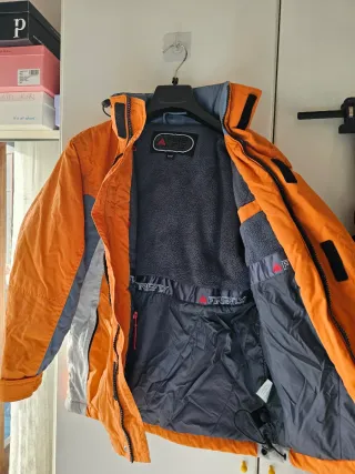 Completo sci arancione e grigio