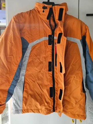 Completo sci arancione e grigio