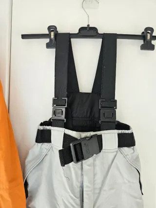 Completo sci arancione e grigio