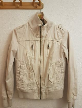 Cazadora Biker Beige