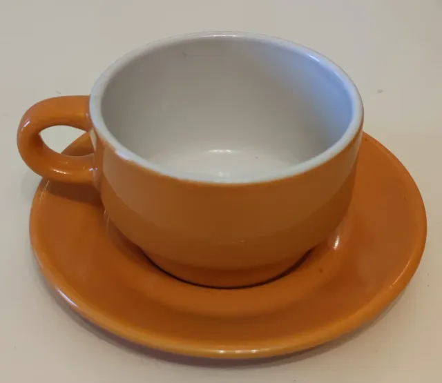 Set Tazas Café Naranja con Soporte