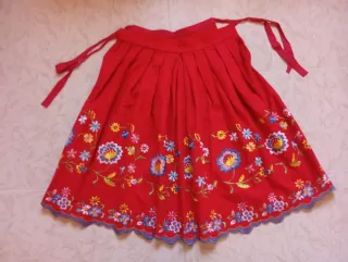 Falda regional bordada multicolor