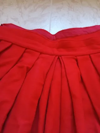 Falda regional bordada multicolor