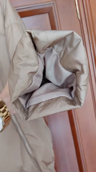 Plumífero Zara Beige con Capucha