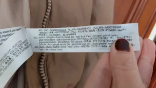 Plumífero Zara Beige con Capucha