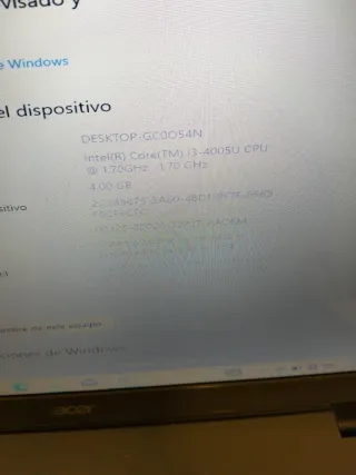 Ordenador portátil Acer 17 gris