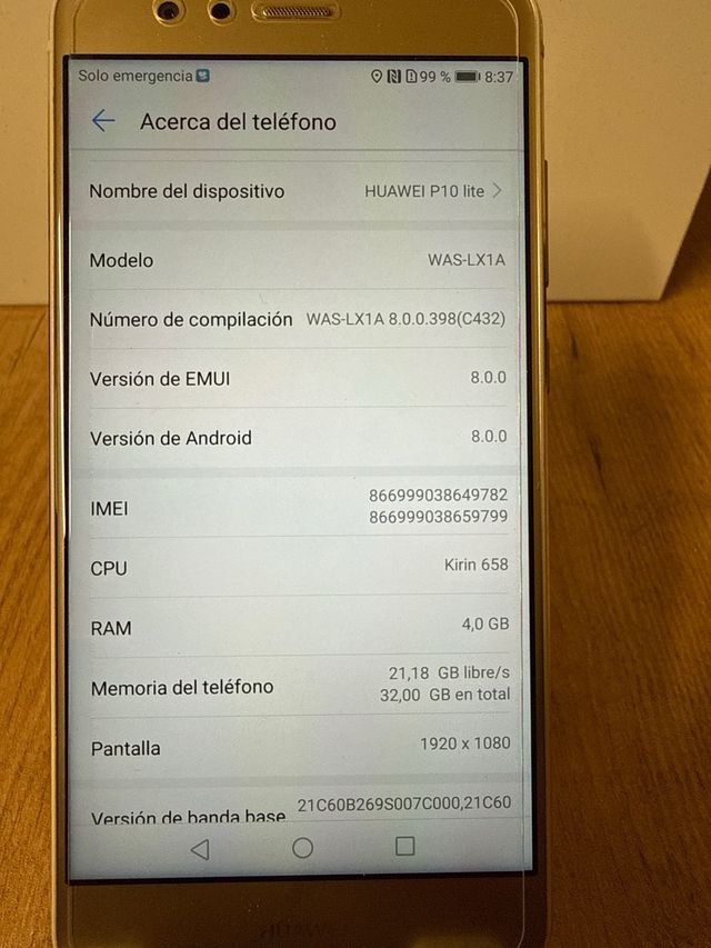 Huawei P10 Lite Dorado