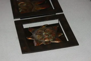 Quadri in metallo a forma di sole