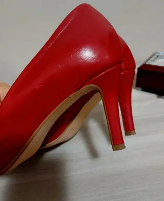Scarpe Decolleté Smalto Rosse