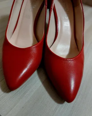 Scarpe Decolleté Smalto Rosse