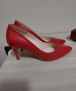 Scarpe Decolleté Smalto Rosse