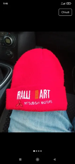 Cappellino Ralli Art Mitsubishi Motors Rosso xl