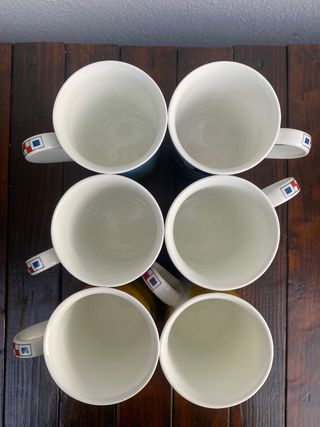 Set 6 Tazze Fari marittimi ceramica Inglese