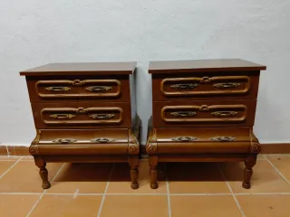 Mesitas de noche vintage madera