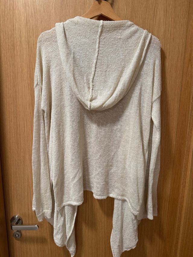 Cárdigan Abercrombie & Fitch Beige-Blanco