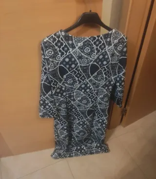 Vestido estampado blanco y negro