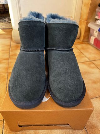 Botines de ante estilo UGG azul/gris