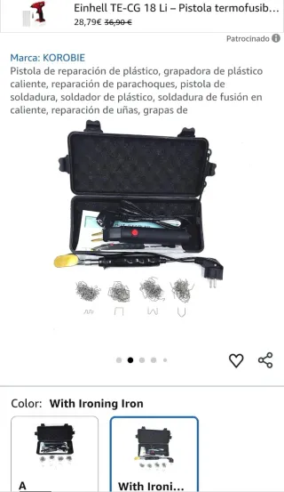 Reparador  soldador de plasticos soldador con 800