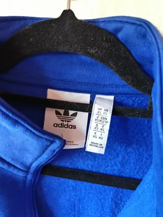 Sudadera Adidas Azul Media Cremallera