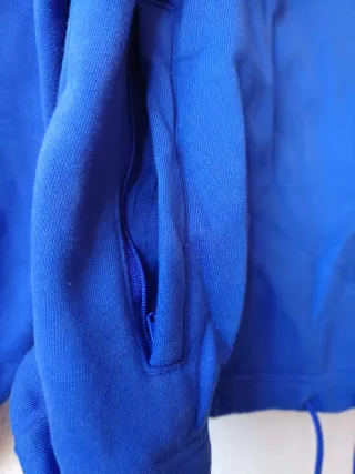 Sudadera Adidas Azul Media Cremallera