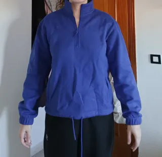 Sudadera Adidas Azul Media Cremallera